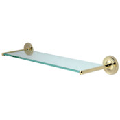 Kingston Brass Classic 20" Wall Mounted Glass Shelf Polished Brass