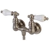 Kingston Brass Vintage Wall Mounted Clawfoot Tub Filler Brushed Nickel
