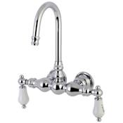 Kingston Brass Vintage Wall Mounted Clawfoot Tub Filler Polished Chrome