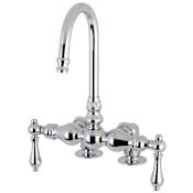 Kingston Brass Vintage Deck Mounted Clawfoot Tub Filler Polished Chrome