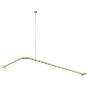 Kingston Brass Corner Shower Rod Brushed Nickel