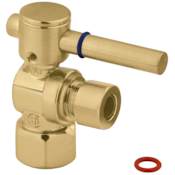 Kingston Brass Fauceture Quarter Turn Valves (1/2" FIP X 3/8" O.D. Compression) Brushed Brass