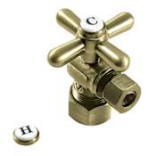 Kingston Brass Kingston Brass 5/8" OD Comp x 3/8" OD Comp Angle Stop Valve Antique Brass