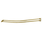 Kingston Brass Adjustable (60"-72") Double Curved Stainless Steel Shower Curtain Rod Brushed Brass