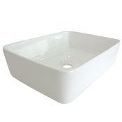Kingston Brass French 18-7/8" Rectangular Ceramic Vessel Bathroom Sink White