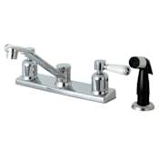 Kingston Brass Paris 1.8 GPM Standard Kitchen Faucet - Includes Side Spray Polished Chrome