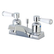 Kingston Brass Paris 1.2 GPM Centerset Bathroom Faucet with Pop-Up Drain Assembly Polished Chrome