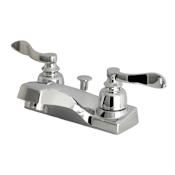 Kingston Brass Nuwave French 1.2 GPM Centerset Bathroom Faucet with Pop-Up Drain Assembly Polished Chrome