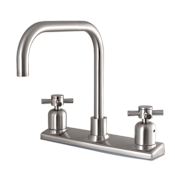 Kingston Brass Concord 1.8 GPM Standard Kitchen Faucet Brushed Nickel