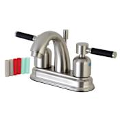 Kingston Brass Kaiser 1.2 GPM Centerset Bathroom Faucet with Pop-Up Drain Assembly Brushed Nickel