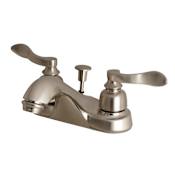Kingston Brass Nuwave French 1.2 GPM Centerset Bathroom Faucet with Pop-Up Drain Assembly Brushed Nickel