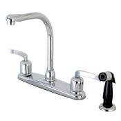 Kingston Brass Centurion 1.8 GPM Standard Kitchen Faucet - Includes Side Spray Polished Chrome