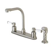 Kingston Brass Paris 1.8 GPM Standard Kitchen Faucet - Includes Side Spray Brushed Nickel