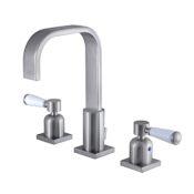 Kingston Brass Paris 1.2 GPM Widespread Bathroom Faucet with Pop-Up Drain Assembly Brushed Nickel