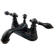Kingston Brass English Classic 1.2 GPM Centerset Bathroom Faucet with Pop-Up Drain Assembly Naples Bronze
