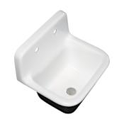 Kingston Brass Petra Galley 22-1/16" Drop In Single Basin Cast Iron Kitchen Sink White