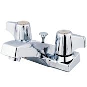 Kingston Brass Columbia 1.2 GPM Centerset Bathroom Faucet with Pop-Up Drain Assembly Polished Chrome