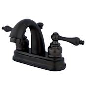 Kingston Brass Restoration 1.2 GPM Centerset Bathroom Faucet with Pop-Up Drain Assembly Oil Rubbed Bronze