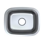 Kingston Brass Gourmetier 18-7/16" Farmhouse, Undermount Single Basin Stainless Steel Kitchen Sink Brushed Nickel