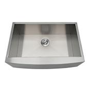 Kingston Brass Uptowne 30" Farmhouse Single Basin Stainless Steel Kitchen Sink with Basket Strainer Brushed