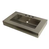 Kingston Brass Kingston Commercial 37" Double Basin Console Sink Brushed Stainless Steel