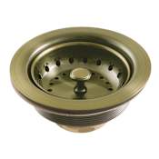 Kingston Brass Tacoma 3" Basket Strainer with Kitchen Sink Accessories Antique Brass