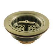 Kingston Brass Tacoma 3-1/2" Basket Strainer with Kitchen Sink Accessories Antique Brass