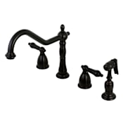 Kingston Brass Duchess 1.8 GPM Widespread Kitchen Faucet - Includes Side Spray Oil Rubbed Bronze