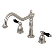 Kingston Brass Duchess 1.8 GPM Widespread Kitchen Faucet Brushed Nickel
