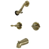 Kingston Brass Victorian Tub and Shower Trim Package with Single Function Shower Head Antique Brass