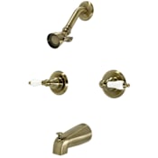 Kingston Brass Victorian Tub and Shower Trim Package with Single Function Shower Head Antique Brass