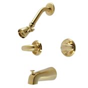 Kingston Brass Legacy Tub and Shower Trim Package with 1.8 GPM Single Function Shower Head Brushed Brass