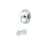 Kingston Brass Elinvar Wall Mounted Bathtub Faucet-Only Trim Kit - Includes Rough-In and Integrated Tub Spout Diverter Polished Chrome