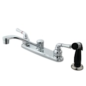 Kingston Brass Magellan 1.8 GPM Standard Kitchen Faucet - Includes Side Spray Polished Chrome