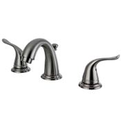 Kingston Brass Yosemite 1.2 GPM Widespread Bathroom Faucet with Pop-Up Drain Assembly Brushed Nickel