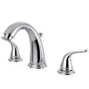 Kingston Brass Yosemite 1.2 GPM Widespread Bathroom Faucet with Pop-Up Drain Assembly Polished Chrome