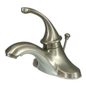 Kingston Brass Georgian 1.2 GPM Centerset Bathroom Faucet with Pop-Up Drain Assembly Brushed Nickel