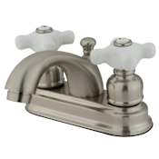 Kingston Brass 1.2 GPM Centerset Bathroom Faucet with Pop-Up Drain Assembly Brushed Nickel