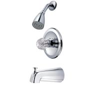 Kingston Brass Tub and Shower Trim Package with 1.8 GPM Single Function Shower Head Polished Chrome