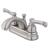 Kingston Brass Royale 1.2 GPM Centerset Bathroom Faucet with Pop-Up Drain Assembly Brushed Nickel