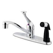 Kingston Brass Chatham 1.8 GPM Single Hole Kitchen Faucet - Includes Side Spray Polished Chrome