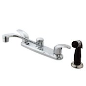 Kingston Brass Legacy 1.8 GPM Standard Kitchen Faucet - Includes Side Spray Polished Chrome