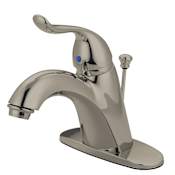 Kingston Brass Yosemite 1.2 GPM Single Hole Bathroom Faucet with Pop-Up Drain Assembly Brushed Nickel