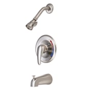 Kingston Brass Chatham Tub and Shower Trim Package with 1.8 GPM Multi Function Shower Head Brushed Nickel