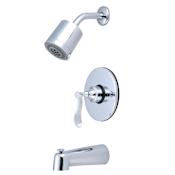 Kingston Brass Century Tub and Shower Trim Package with 1.8 GPM Single Function Shower Head Polished Chrome