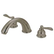 Kingston Brass NuWave French Deck Mounted Roman Tub Filler Brushed Nickel