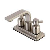 Kingston Brass Concord 1.2 GPM Centerset Bathroom Faucet with Pop-Up Drain Assembly Brushed Nickel