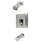 Kingston Brass Executive Tub and Shower Trim Package with 1.8 GPM Multi Function Shower Head Polished Chrome
