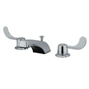 Kingston Brass Vista 1.2 GPM Widespread Bathroom Faucet with Pop-Up Drain Assembly Polished Chrome