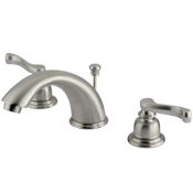 Kingston Brass Magellan 1.2 GPM Widespread Bathroom Faucet with Pop-Up Drain Assembly Brushed Nickel